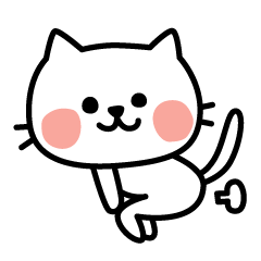 [LINEスタンプ] 病弱なネコさん。病気でつらい白猫ですの画像（メイン）