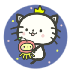 [LINEスタンプ] しろねこキャロルくんと宇宙人