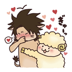 [LINEスタンプ] ひつじとライオン