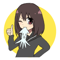 [LINEスタンプ] Dried squid ＆ Yoshiko