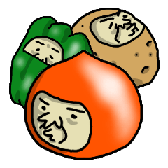 [LINEスタンプ] 野菜のおじさんの画像（メイン）