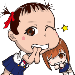 [LINEスタンプ] コッコちゃんとお人形ちゃんの画像（メイン）