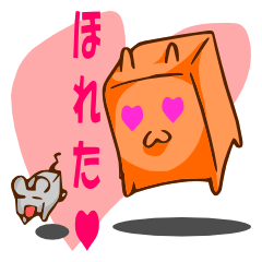 [LINEスタンプ] 四角い猫と鼠の画像（メイン）