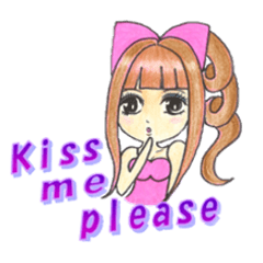 [LINEスタンプ] どんな時もキスをして欲しい女の子の画像（メイン）