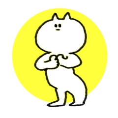 [LINEスタンプ] 無表情ミュージカル猫