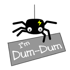 [LINEスタンプ] Dum-Dum (Black Tiny Spider)の画像（メイン）