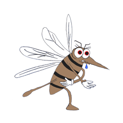 [LINEスタンプ] aides ＆ pina naughty mosquito