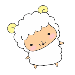 [LINEスタンプ] もこもこひつじぐも。