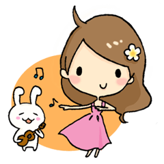 [LINEスタンプ] フラガールhuaのaloha days