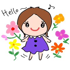 [LINEスタンプ] いつも一緒の小さい女の子の画像（メイン）