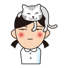 [LINEスタンプ] Girl in pigtailsの画像（メイン）