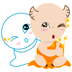 [LINEスタンプ] 鬼っ子＆てるてる