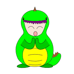 [LINEスタンプ] 着ぐるみ恐竜