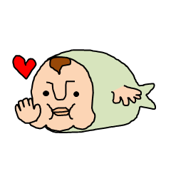 [LINEスタンプ] 人面魚のトムとナンシー