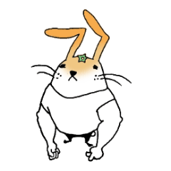[LINEスタンプ] みかんウサギ