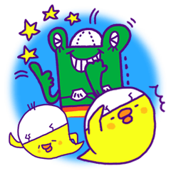 [LINEスタンプ] ひょっこリーナ＆デベソ