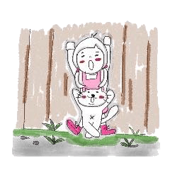 [LINEスタンプ] らくがき子のゆるゆるお絵かきスタンプ。の画像（メイン）