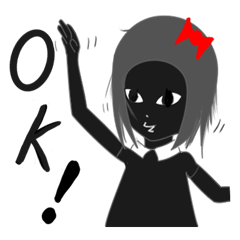 [LINEスタンプ] プリティー影子ちゃん