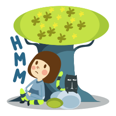 [LINEスタンプ] Freya and her cat in daily life