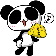 [LINEスタンプ] パンダとひよこ