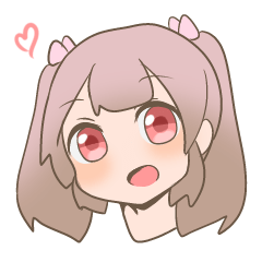 [LINEスタンプ] ピンクがかったツインテール娘さん