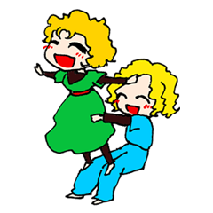 [LINEスタンプ] ほのぼのバカップルの画像（メイン）