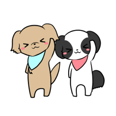[LINEスタンプ] ダックスとシーズーのかわいい日常