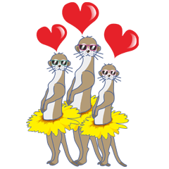 [LINEスタンプ] ひまわりミーアキャット