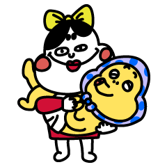 [LINEスタンプ] おかめ＆ひょっとこ