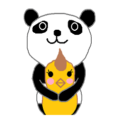 [LINEスタンプ] パンダ子とピヨミ