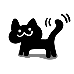 [LINEスタンプ] 黒猫っ子の画像（メイン）