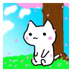 [LINEスタンプ] ゆるほのにゃん太と桜の季節の画像（メイン）
