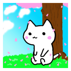 [LINEスタンプ] ゆるほのにゃん太と桜の季節