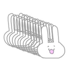 [LINEスタンプ] ひとくせあるうさぎ