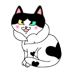 [LINEスタンプ] えりまき猫で受け答えの画像（メイン）