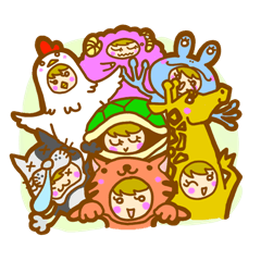 [LINEスタンプ] ああ、きぐるみ動物園！