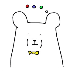 [LINEスタンプ] ポップなしろクマ