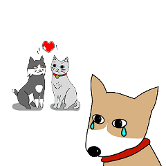 [LINEスタンプ] 猫助・猫次郎そして犬の画像（メイン）