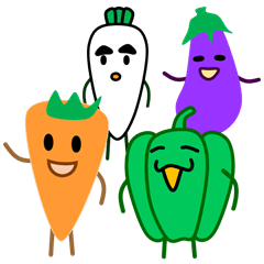 [LINEスタンプ] 野菜たちのまったりDAYS