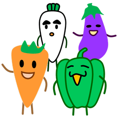 [LINEスタンプ] 野菜たちのまったりDAYSの画像（メイン）