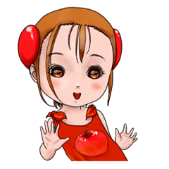 [LINEスタンプ] りんごちゃん姫の画像（メイン）