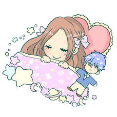 [LINEスタンプ] パステルな少女