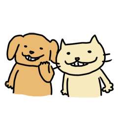 [LINEスタンプ] ねこといぬ