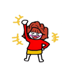 [LINEスタンプ] Lively girl3