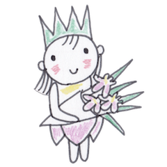 [LINEスタンプ] 花の妖精あやめちゃんの画像（メイン）