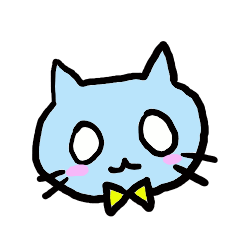 [LINEスタンプ] 青色猫の白目ちゃんの画像（メイン）