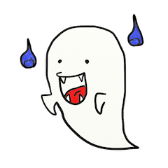 [LINEスタンプ] It is a simple ghost.の画像（メイン）