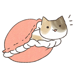 [LINEスタンプ] まかろんにゃんこ