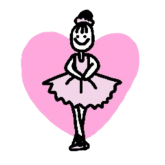 [LINEスタンプ] バレリーナちゃん