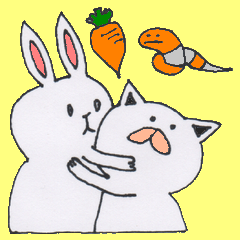 [LINEスタンプ] ゆるねこうさぎ